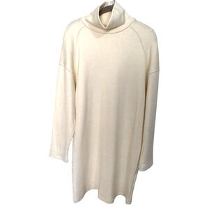 NWT OGL Free Your Movement Cream Ivory Sweater Dress Mock Neck Sz S-M